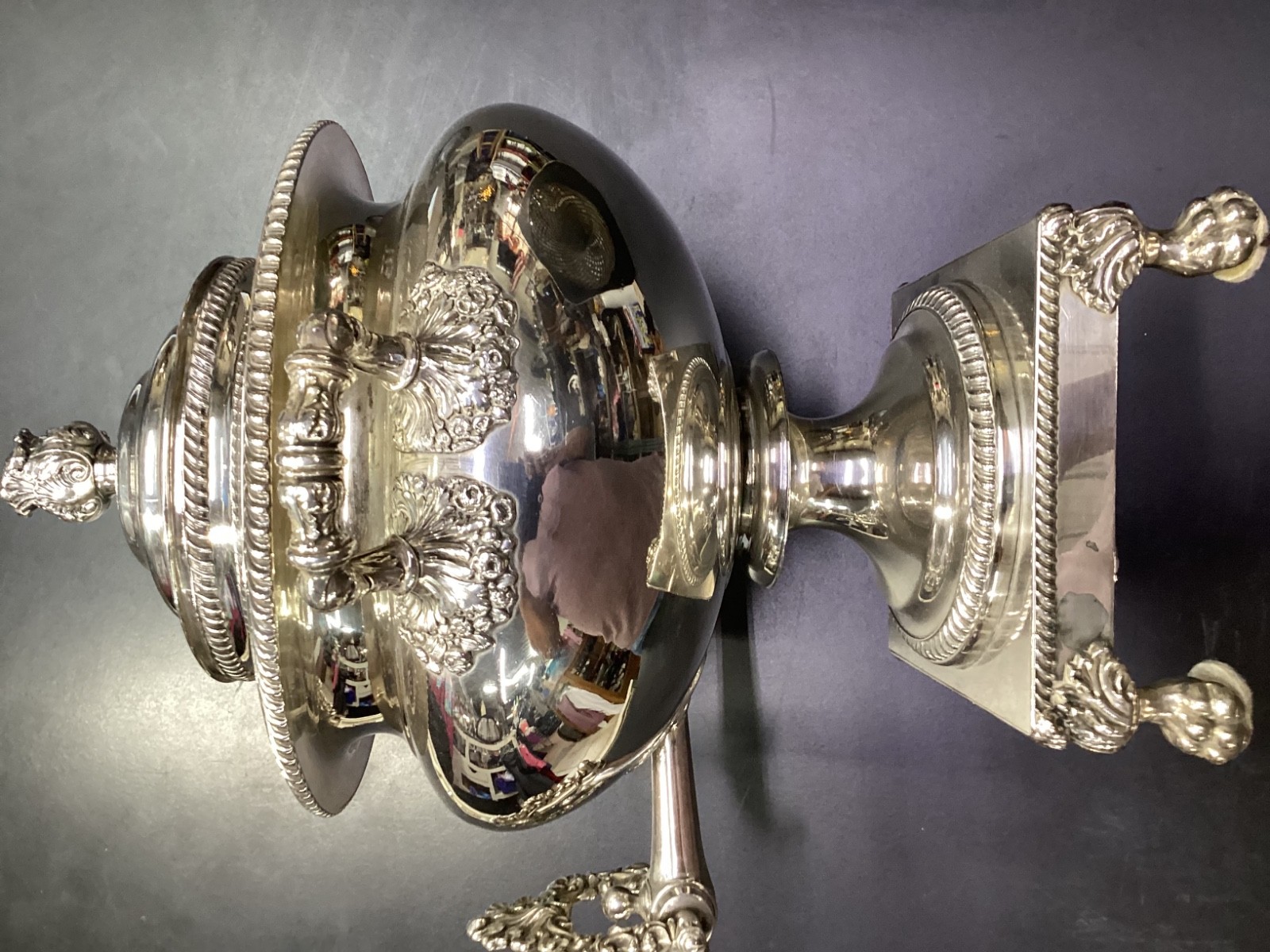 Silver Plate Tea Urn Antique Regency Old Sheffield
