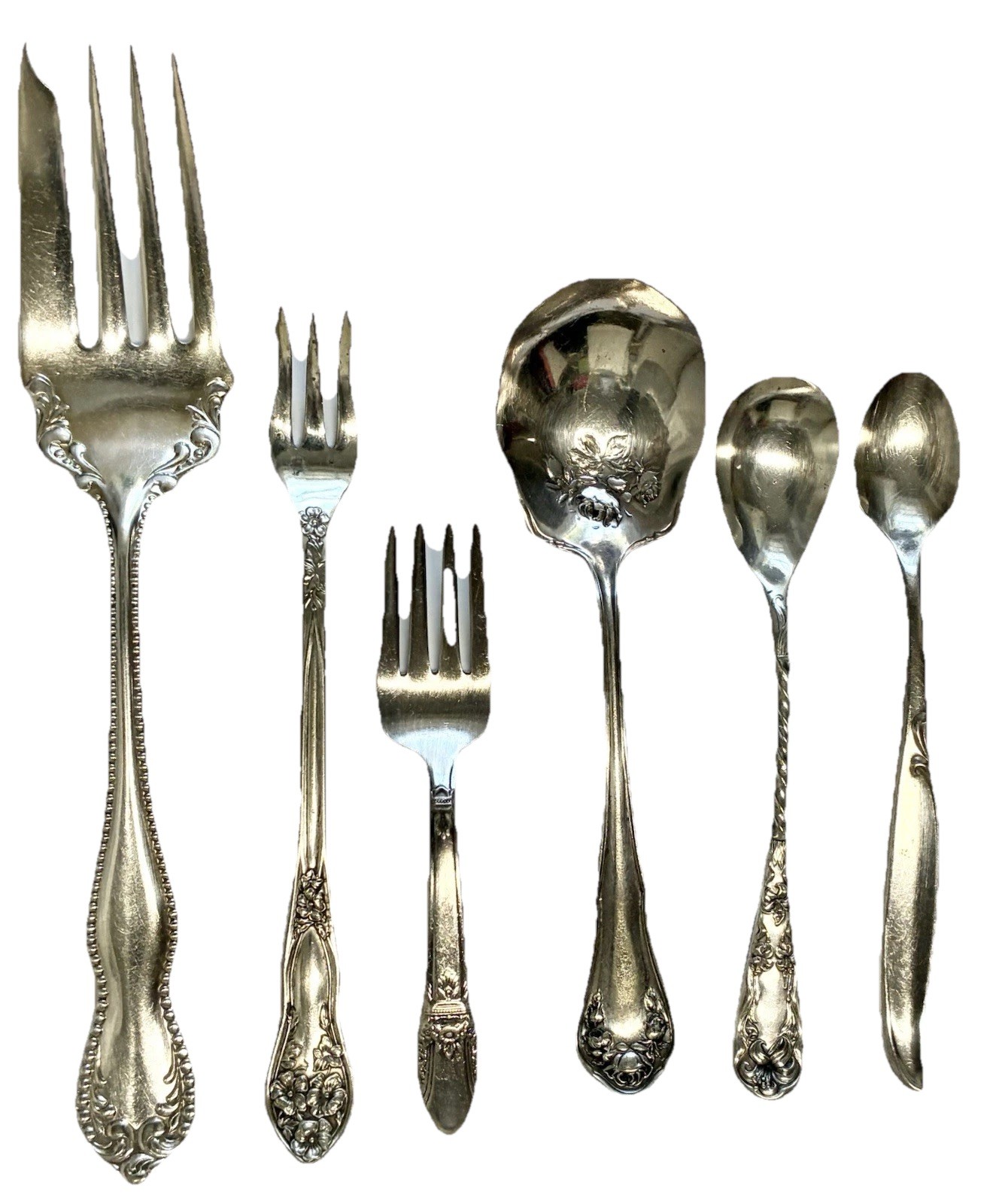Antique Vintage Silverplate Flatware Lot 6pc Jewelry Making, Art, Collectibles