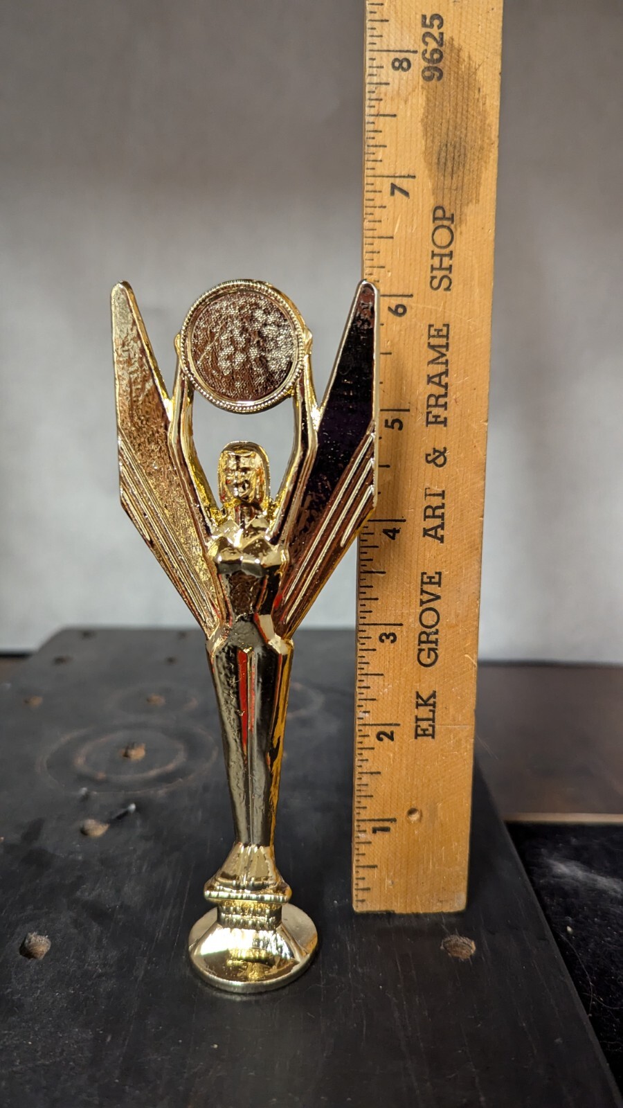 Vintage Gold Metal Female Victory Trophy Topper Figure