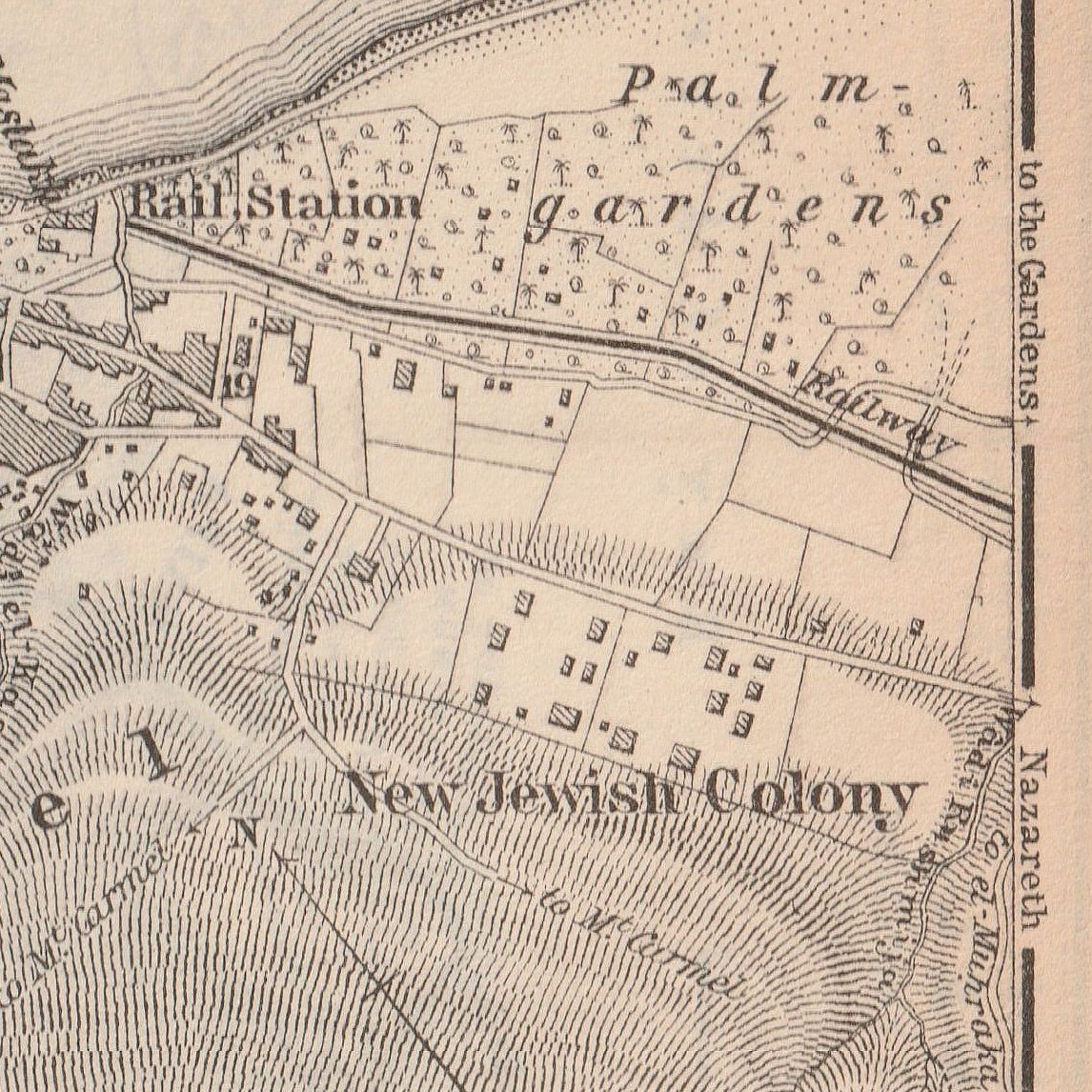 Haifa 1898 חֵיפָה‎حَيْفَا map ORIGINAL vintage city plan map PALESTINE ISRAEL