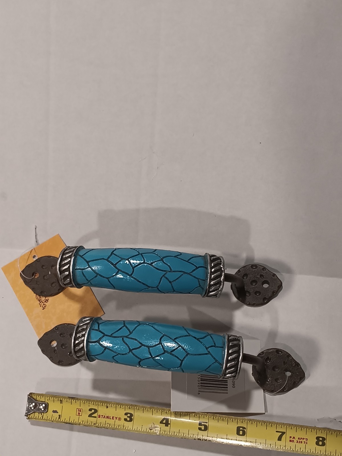 Turquoise Western Drawer Pulls/ Handles Set Of 2 Rustic Vintage Style