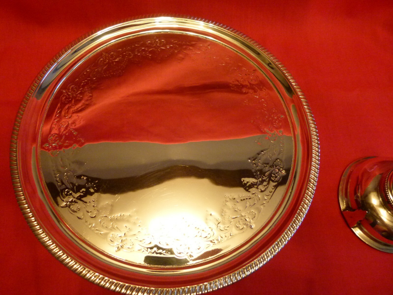 RARE HESTER BATEMAN GEORGIAN 1775 SOLID SILVER WINE FUNNEL & DECANTER TRAY.