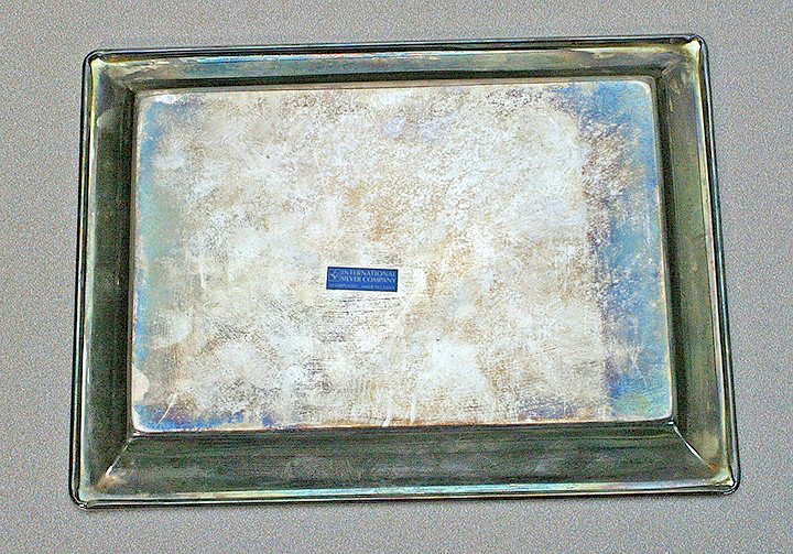Silver-Plated Rectangular Tray Made by the International Silver Company