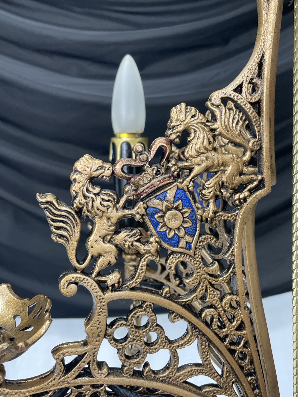 RESTORED Antique Vtg Griffin Lion Chandelier Gothic Arts Crafts Deco 1920s 1930s