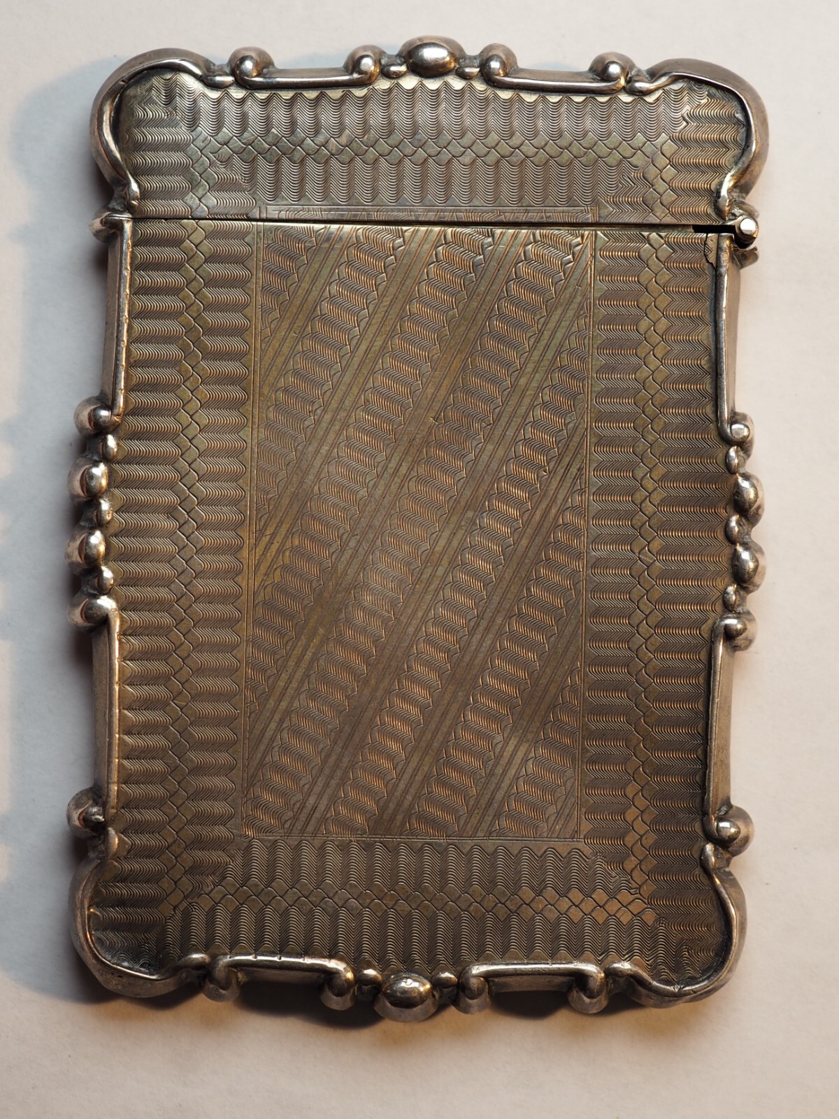 Exquisite Vintage Silver Business Card Holder – Beautiful Geometric Patterns!
