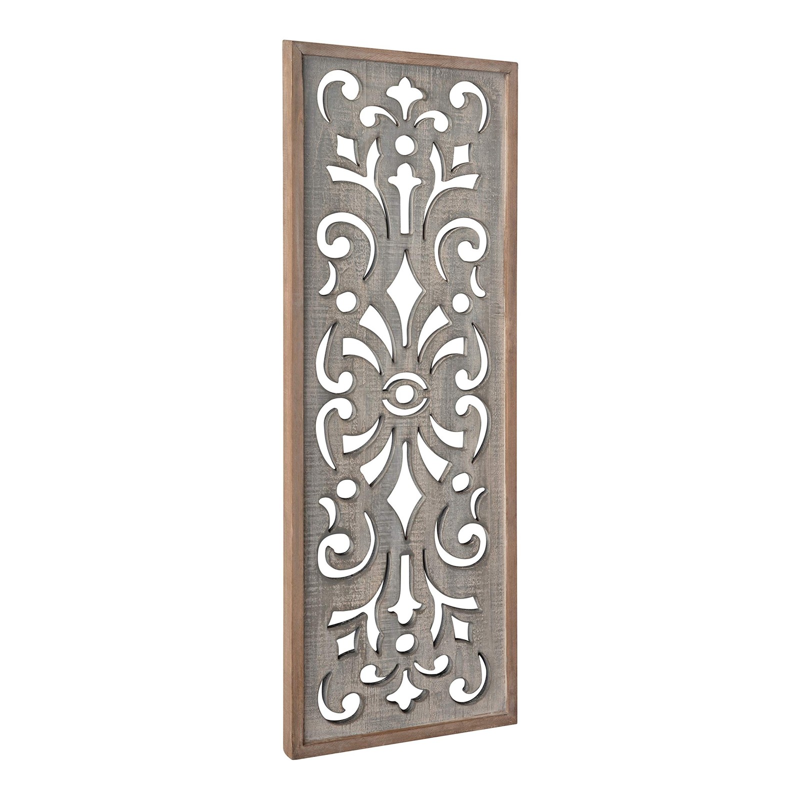Kate and Laurel Palmares Rustic Decorative Wall Panel, 12 x 31.5, Rustic Gray…