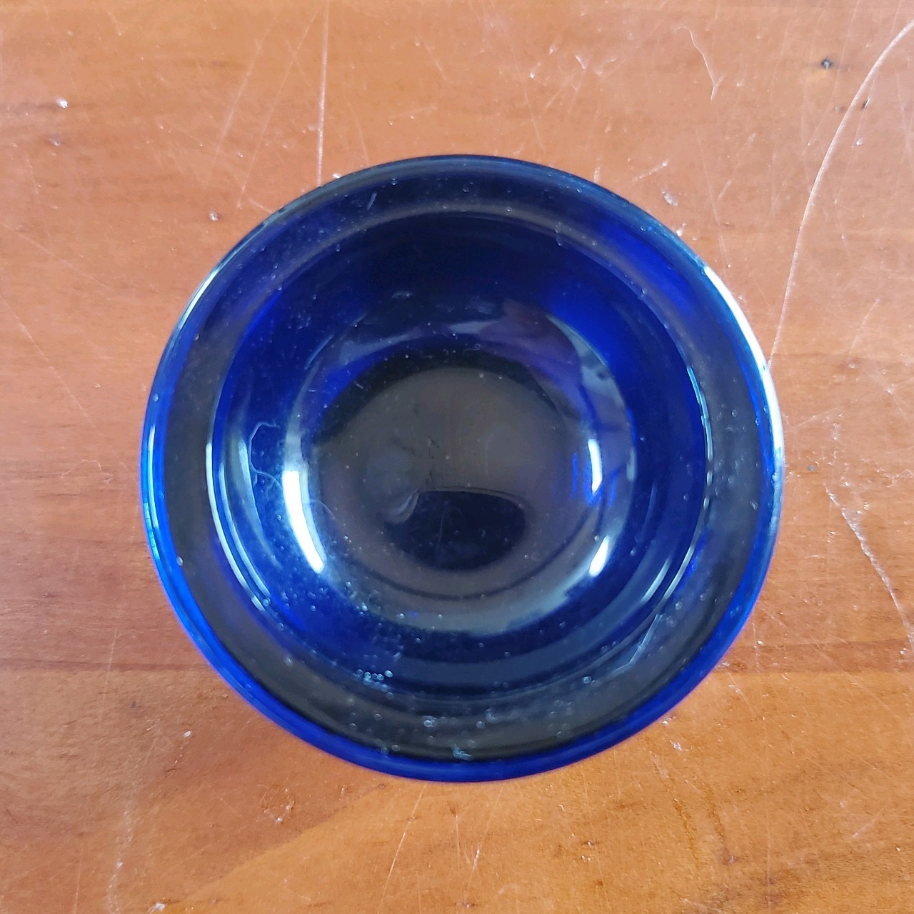Antique STERLING Reed & Barton Salt Cellar Cobalt Blue Glass Liner