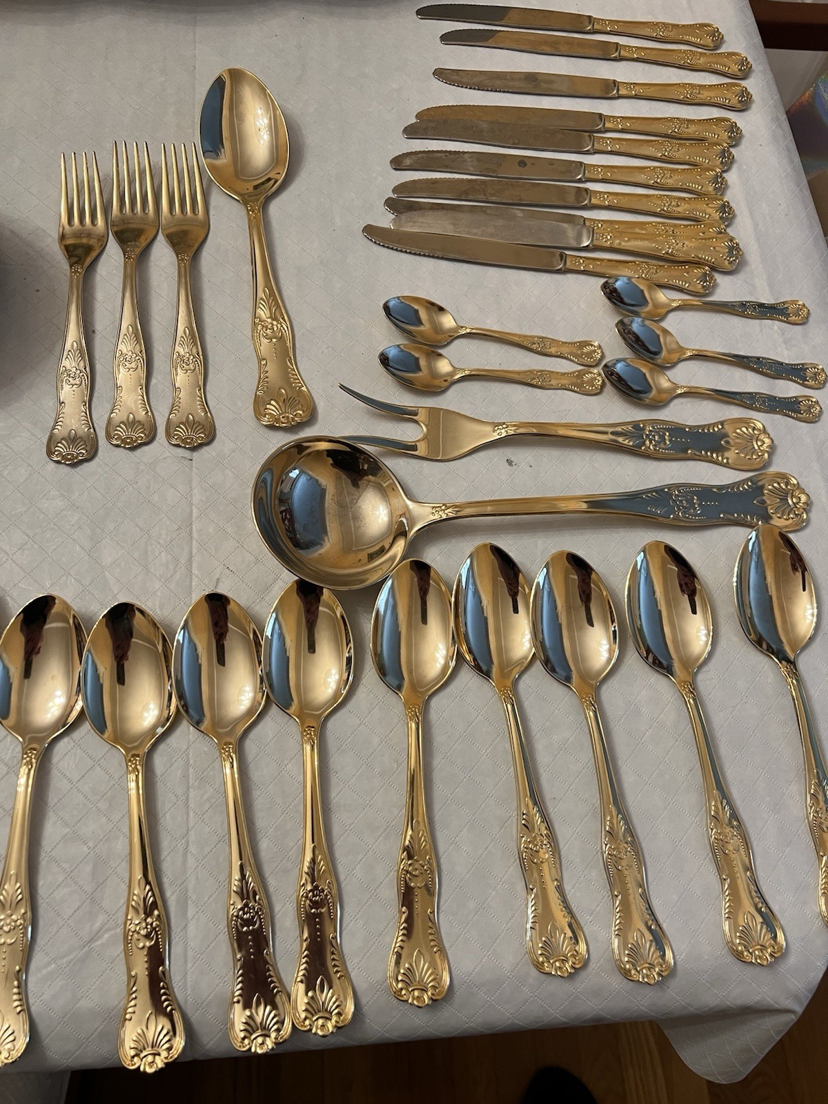 Vintage Italian Silver-Plated EP Zinc Flatware Set 31 Piece