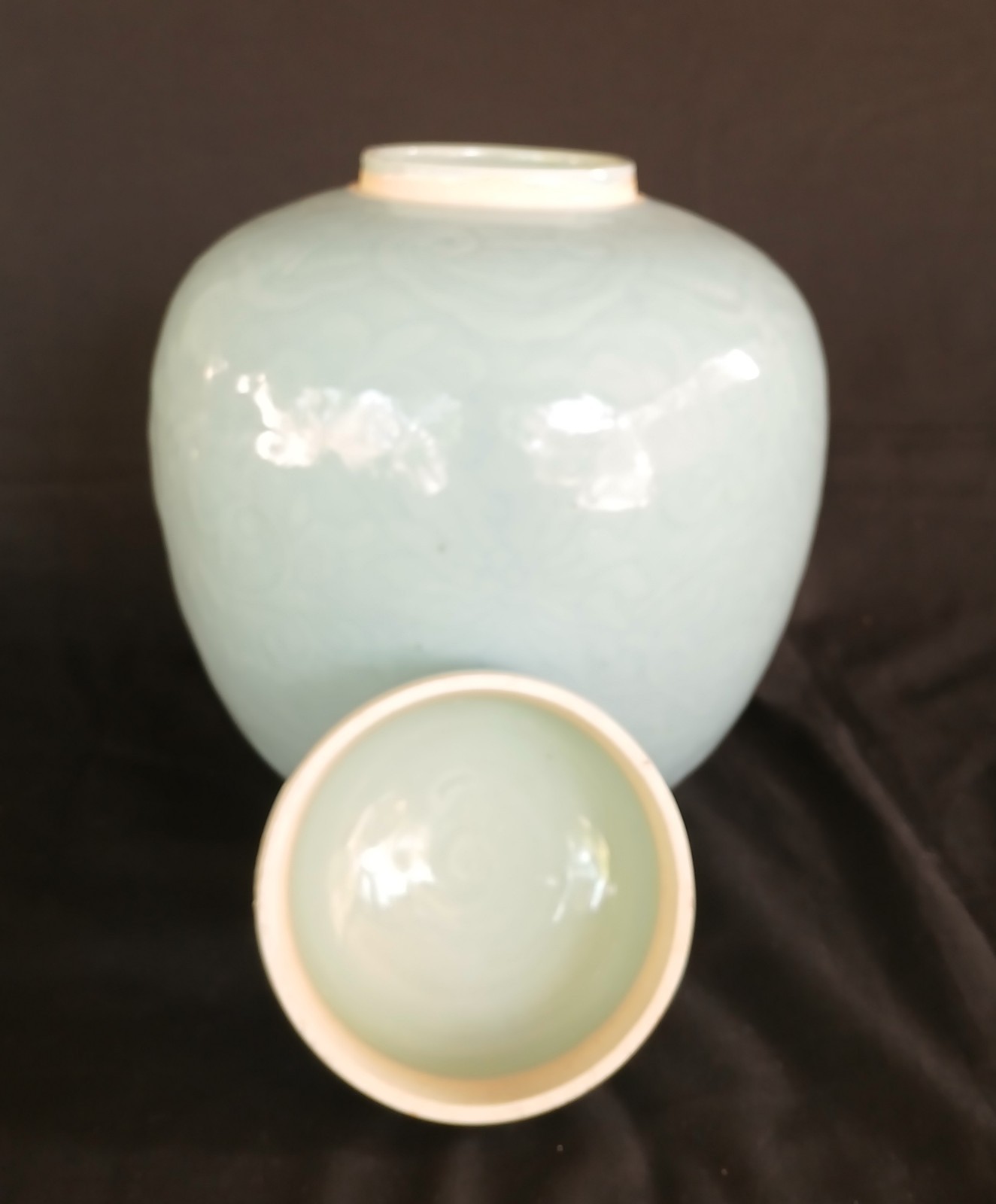 1723-1900 Chinese A Celadon-Glazed Jar