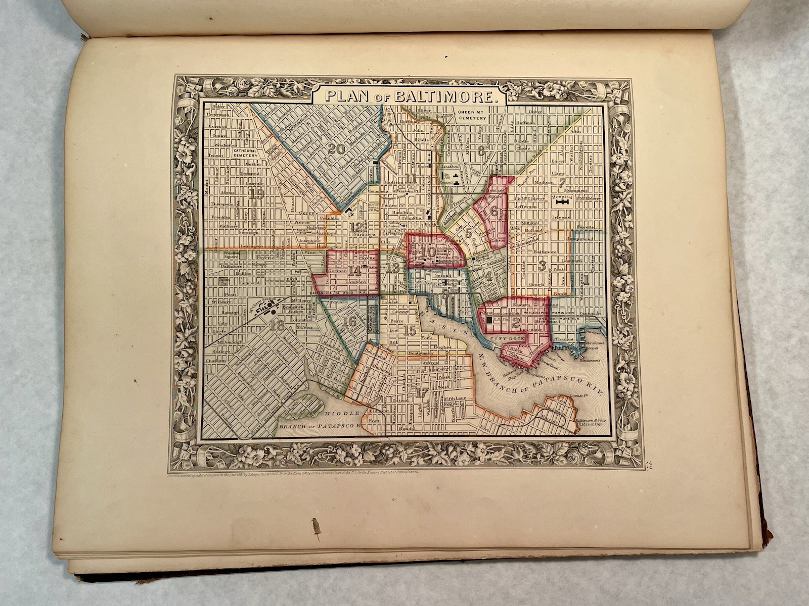 1861 Mitchell’s New General Atlas Maps World United States Hand Colored Complete