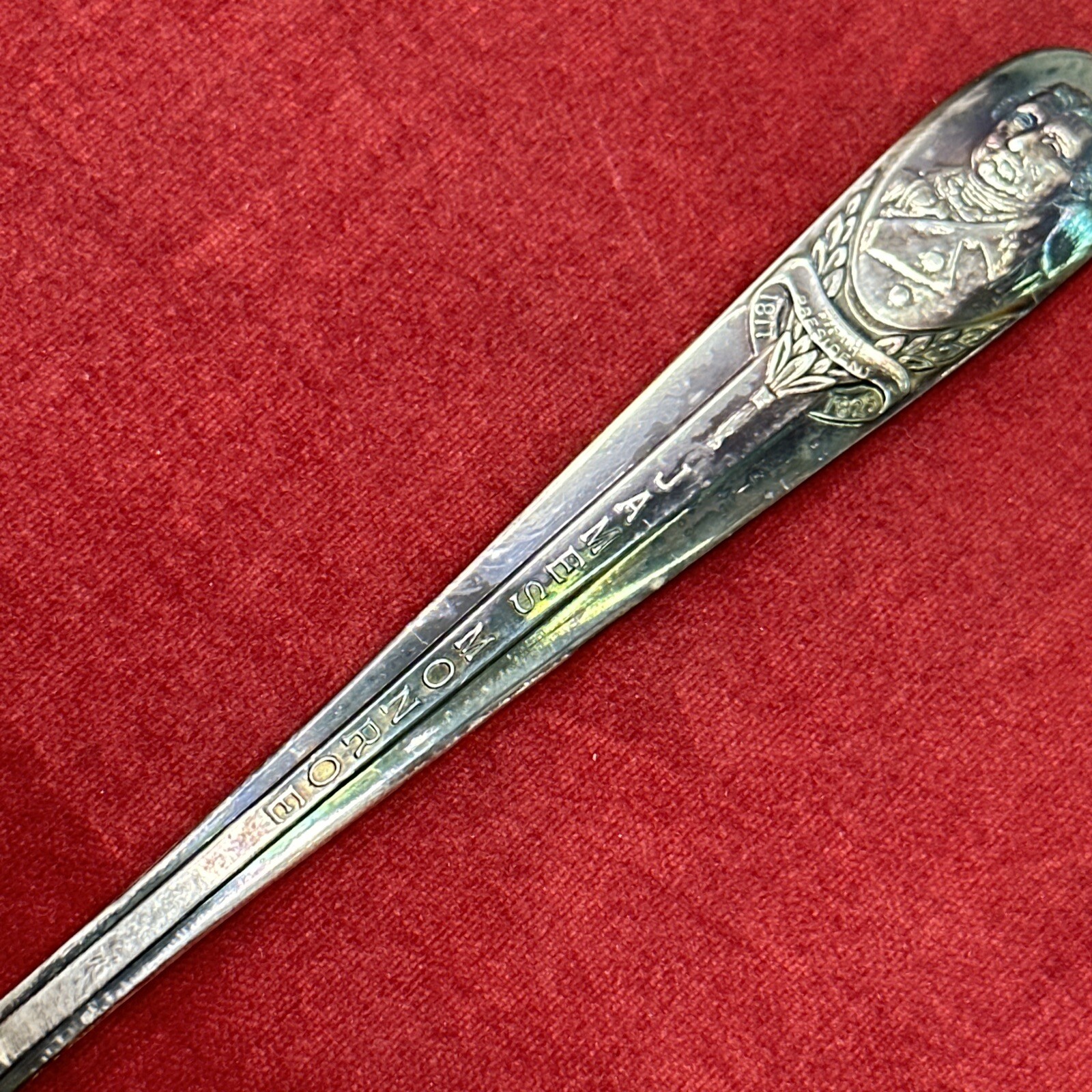 President James Monroe & Monroe Doctrine William Rogers Silver Plate Spoon