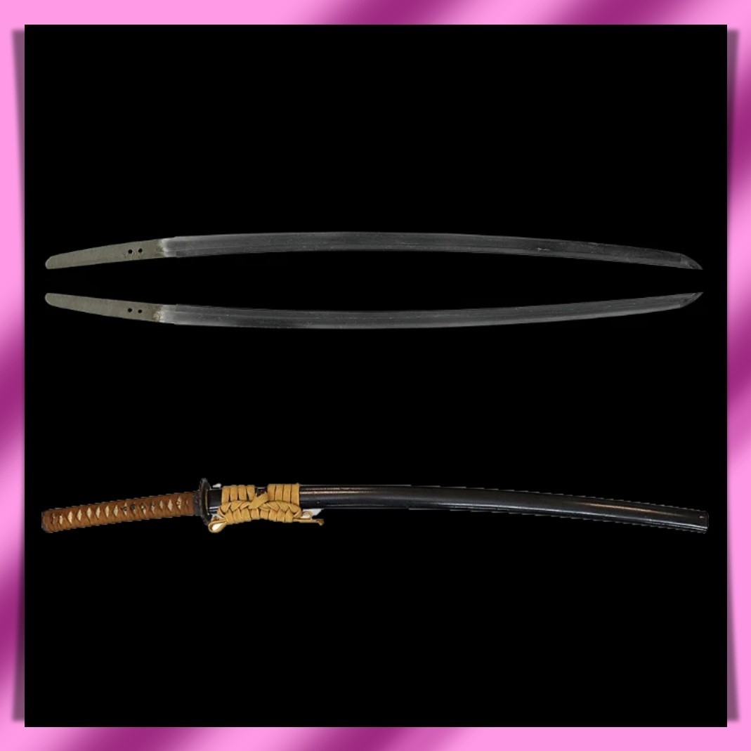 KATANA 刀 “ Nobutsugu ” 延次 Japanese Sword 72.2 cm Antique Koshirae Muromachi Era