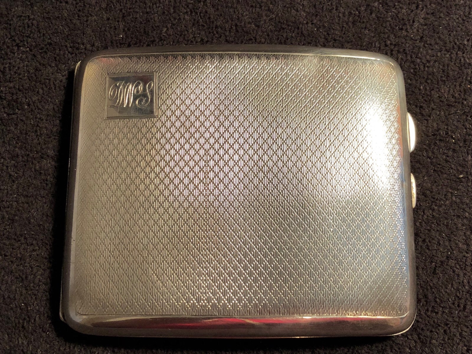Vintage Art Deco Sterling Silver Cigarette Case 1928,John Rose-131.41g #GA