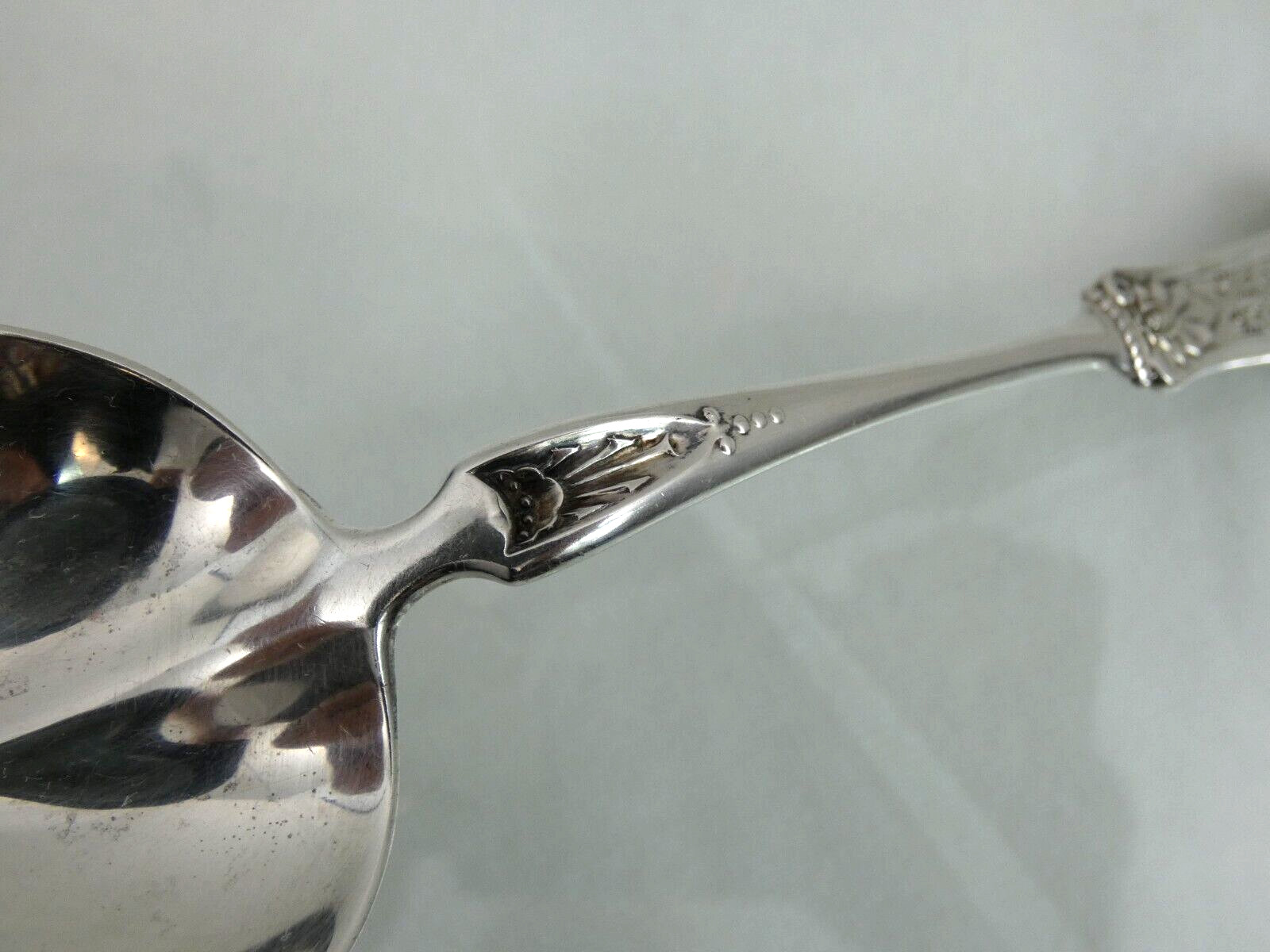 ANTIQUE GORHAM CORINTHIAN PATTERN STERLING SILVER SERVING / TABLE SPOON 1872
