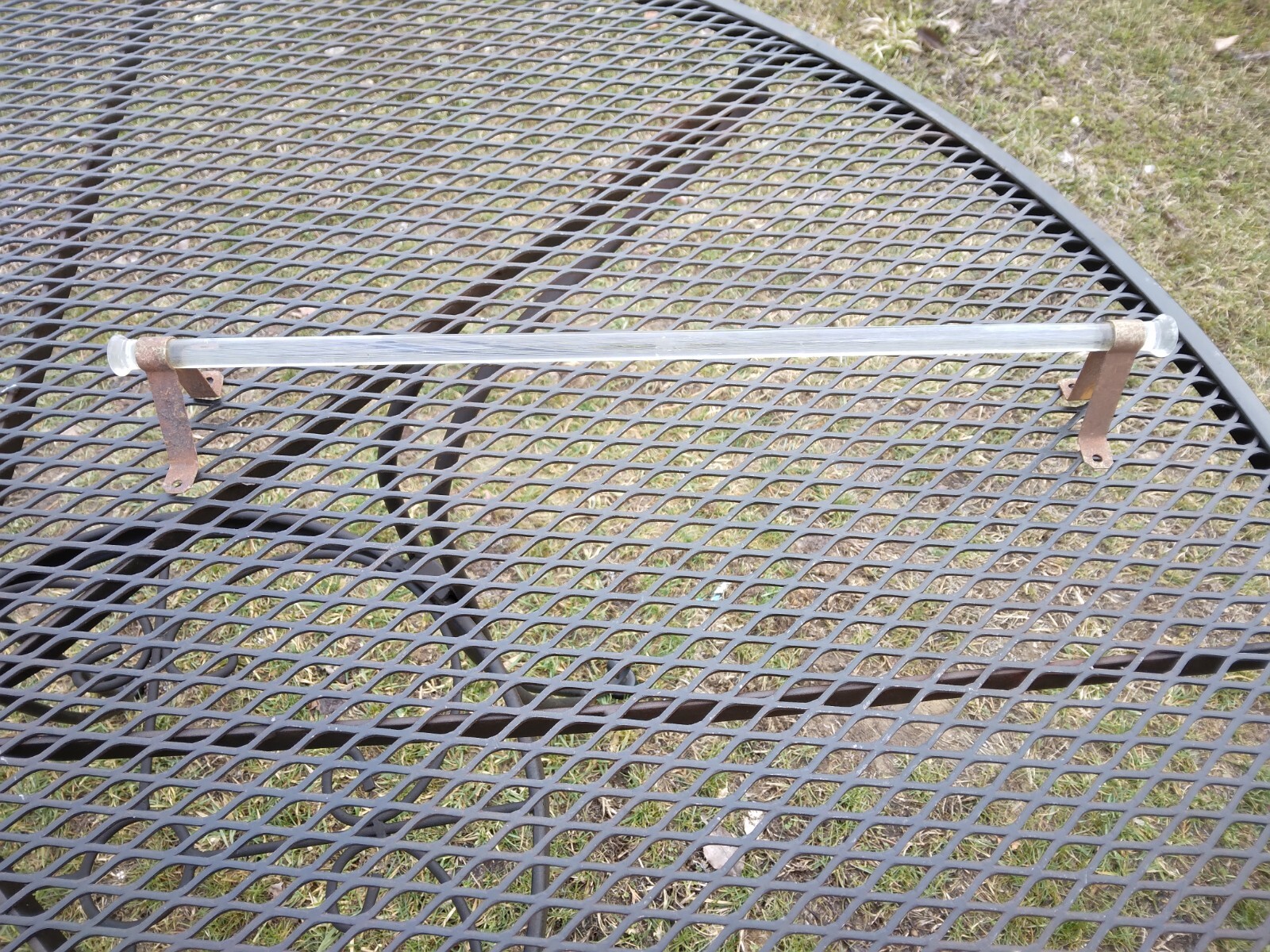 Antique Art Deco Glass Bathroom Towel Rack