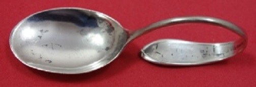 Laurel By Frank Smith Sterling Silver Baby Spoon w/ Bent Handle 3 1/2″
