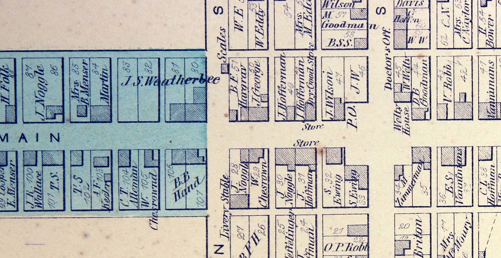 1874 Plat Map Village of Jeromeville and Town of Polk Ashland County Ohio