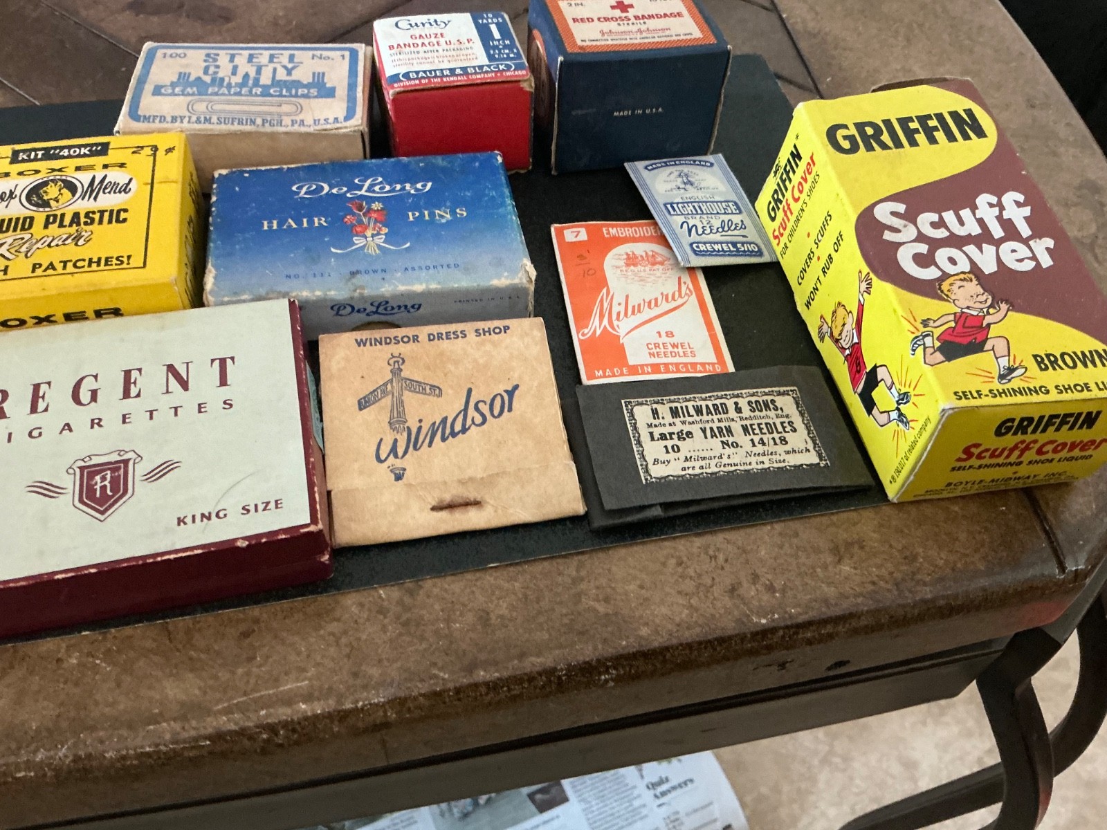 LOT OF 11 Vtg Advertising Mixed Brand Household Items Containers Advertisment