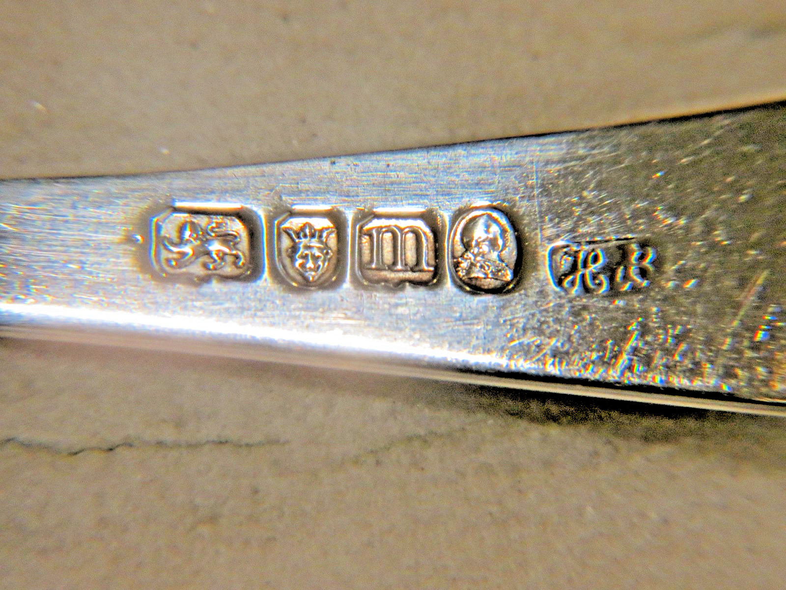 Hester Bateman Sterling Silver Dessert Soup Spoons 1787 No Mono