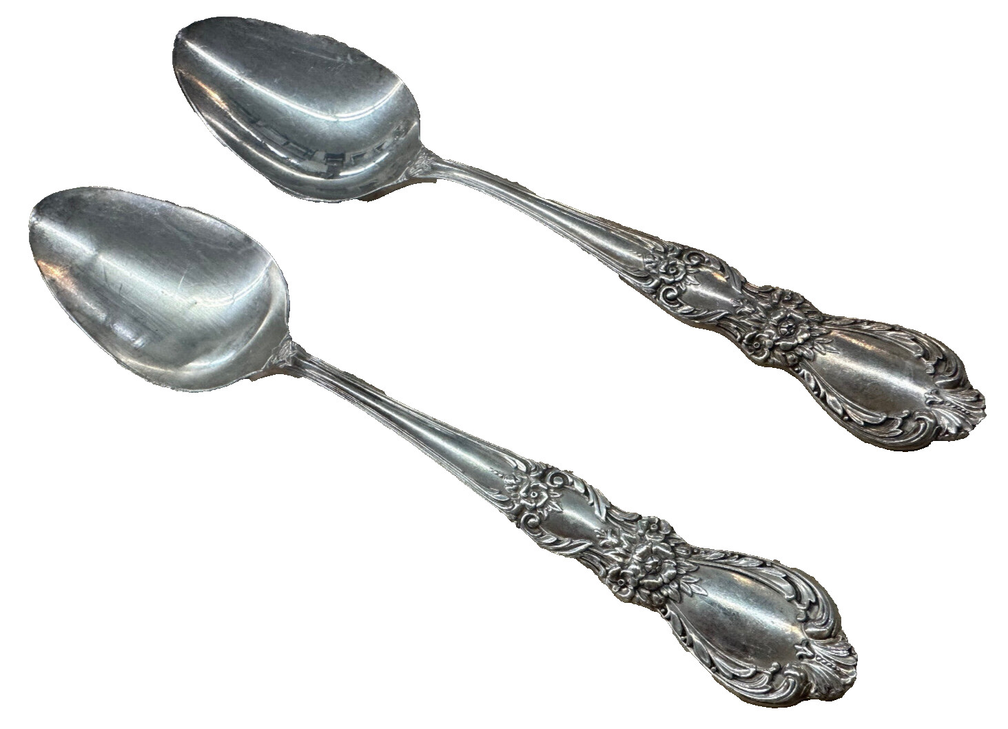 2 Oval Place Soup Spoons Heritage International Silver IS Silverplate 7 1/4″
