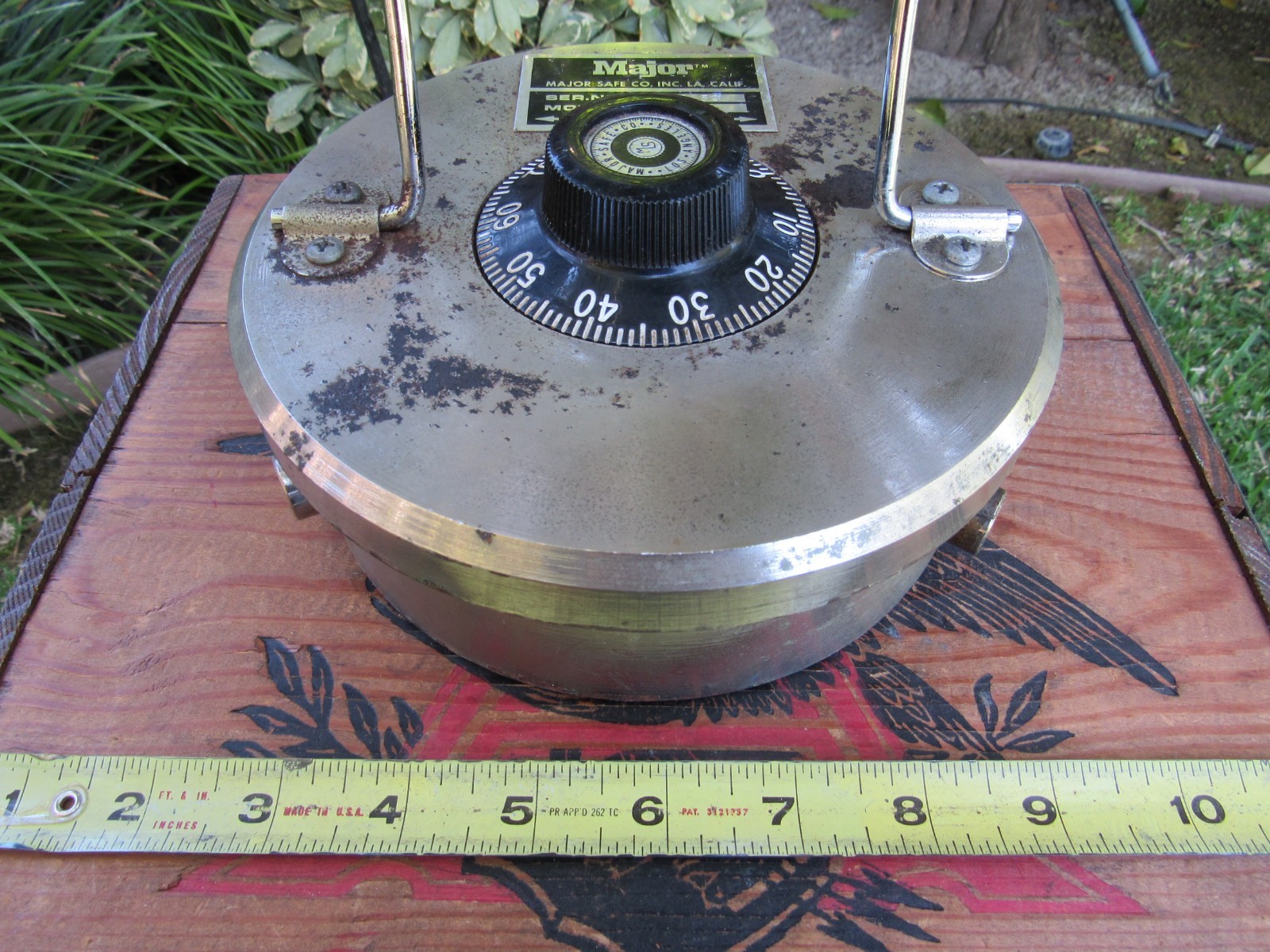 Vintage Major Safe Door Lid Head for In-Ground In-Floor Security Lock