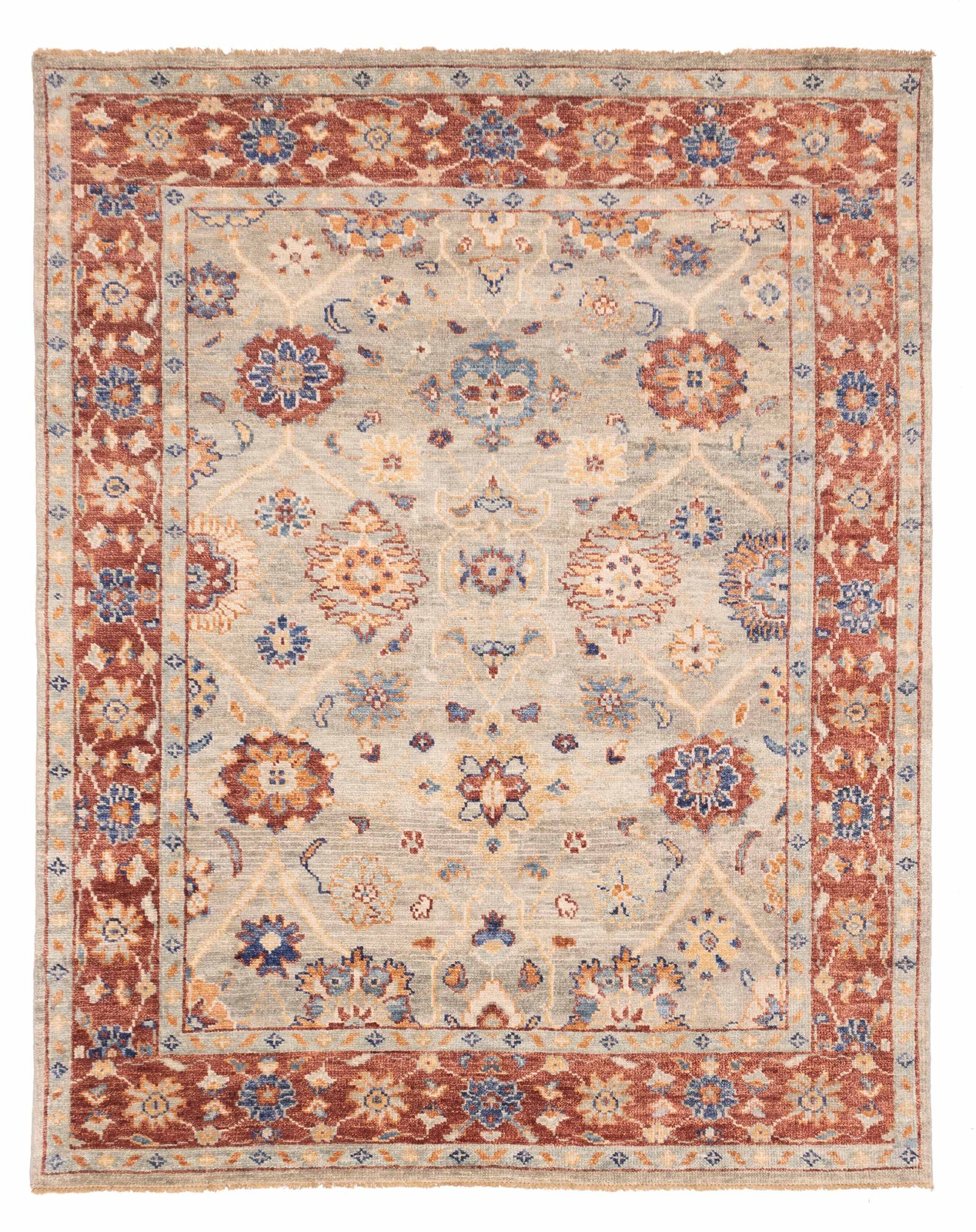 Vintage Hand-Knotted Carpet 8’0″ x 9’10” Traditional Oriental Wool Area Rug