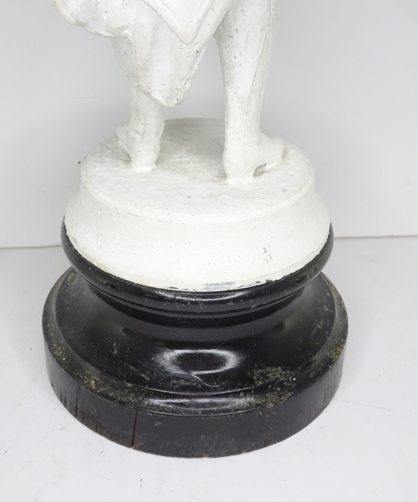 Pair Victorian Spelter French? Figurines, Man & Lady, Painted White, Antique
