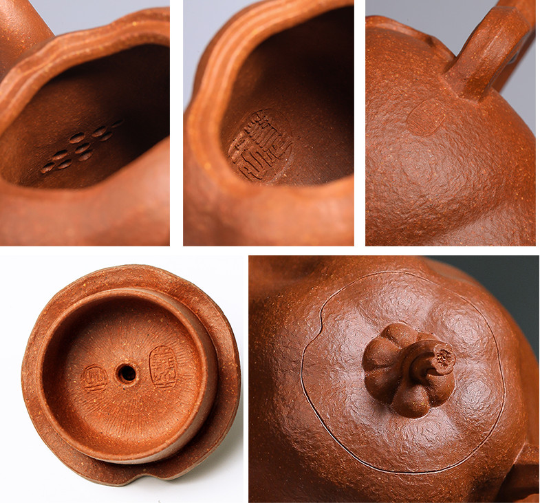 Full Handmade Tea Pot Original Ore Real Yixing Zisha Pot Pumpkin Shaped Pot Tea