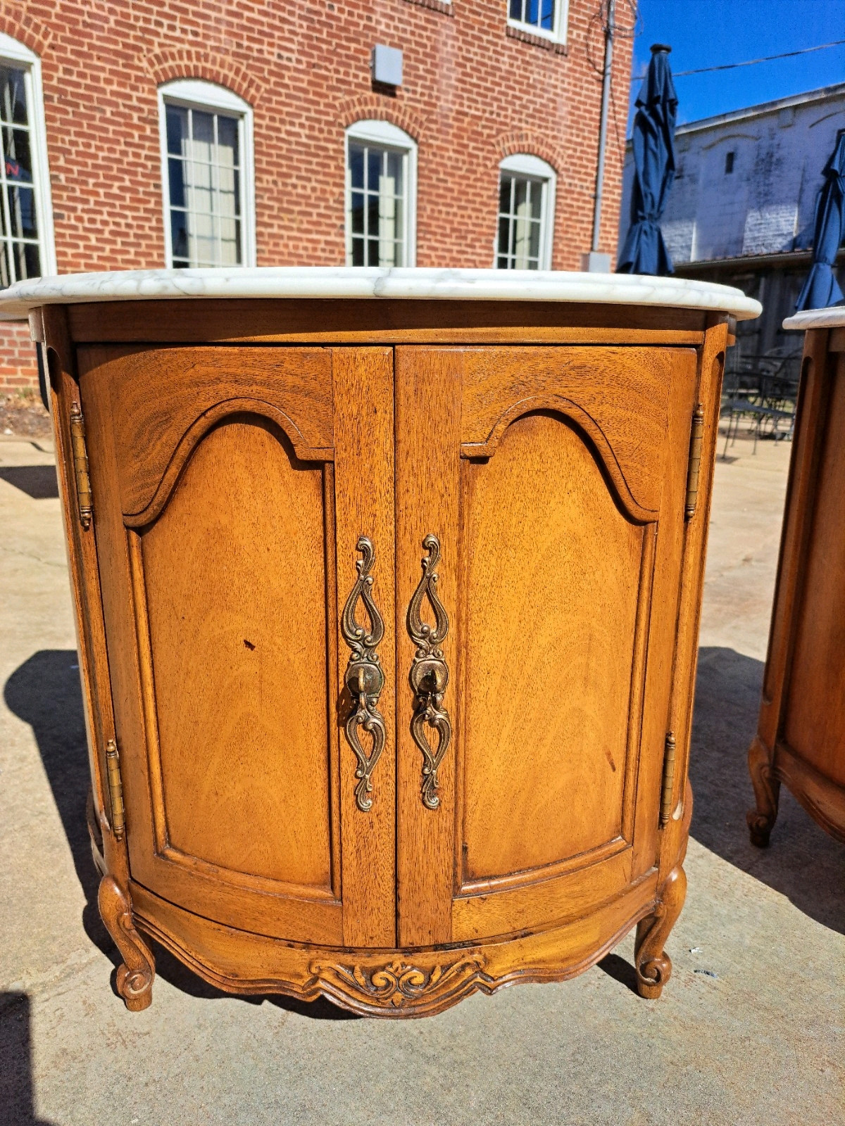 Walnut French Bedside Commodes 20th Century By White Furniture Company