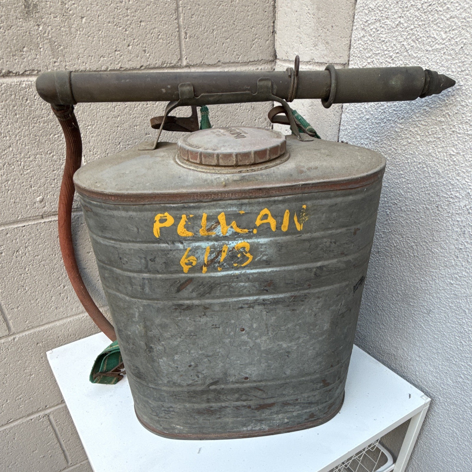 Vintage Indian Fire Fighter Backpack Fire Pump D.B. Smith Co Utica NY Forest Fir