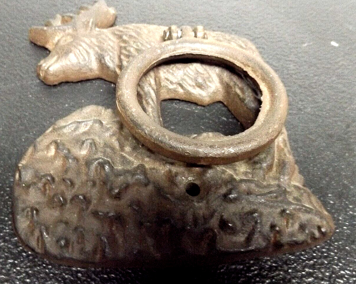 Moose Solid Cast Iron Door Knocker 6″H X5″W 1lb 6 oz