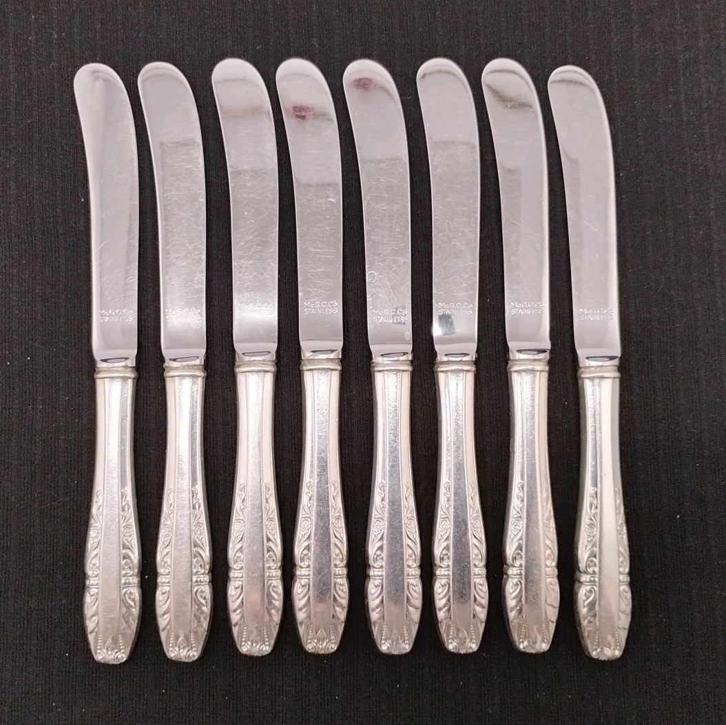 McG & Clarke Co. Kings Plate MCG2 – 8 Butter Spreader Hollow Handle Paddles