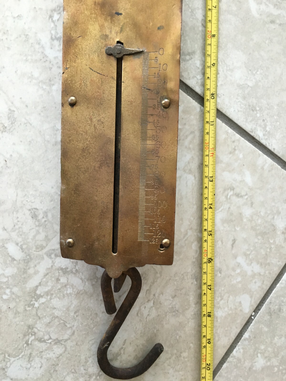 Chatillons Improved Spring Balance 125lb Capacity Brass 1880