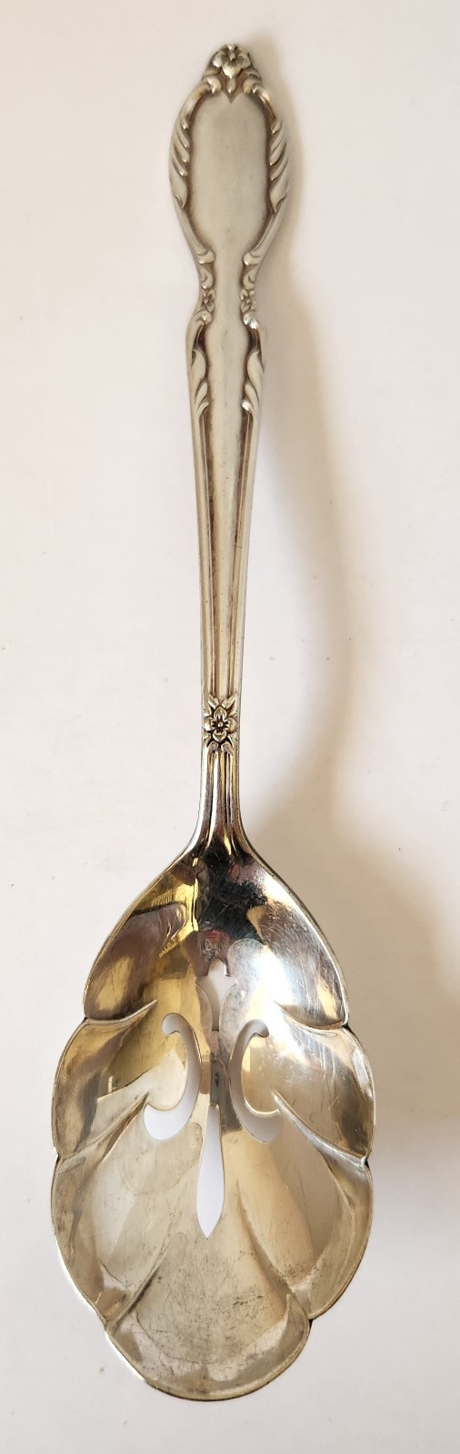 Antique Rogers & Bros Extra Plate slotted sugar spoon Royal Manor