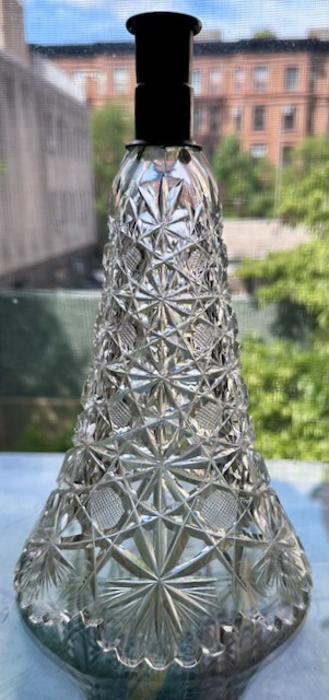 American Brilliant Period ABP Cut Glass Candelabra Base – WOW!