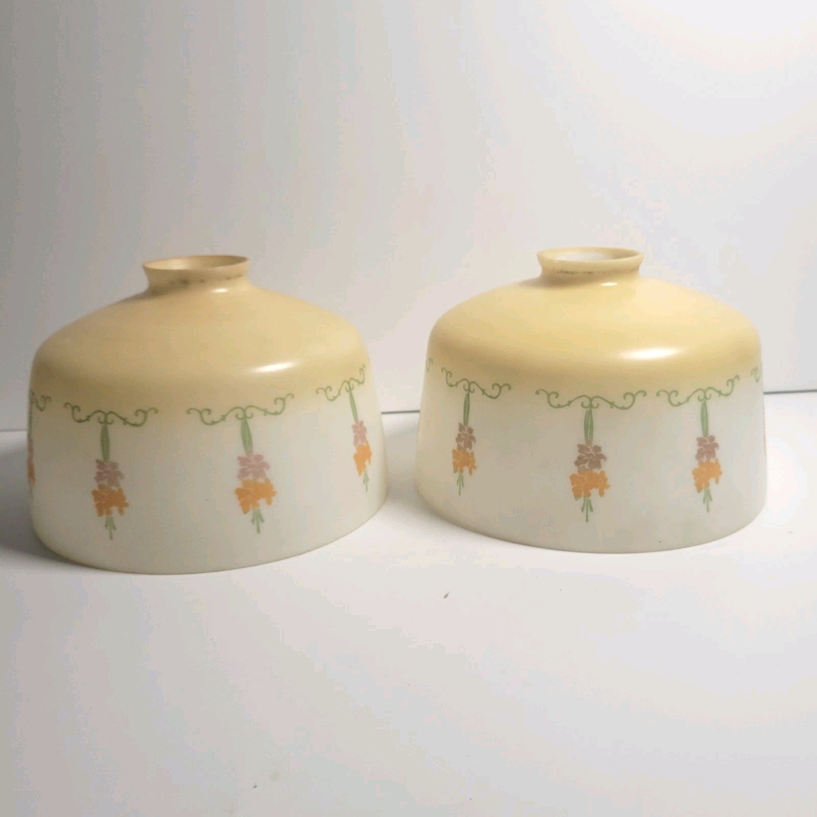 Delicate Hanging Flowers Design Art Deco Glass Lamp Light Shades 2- 1/4″ Fitter