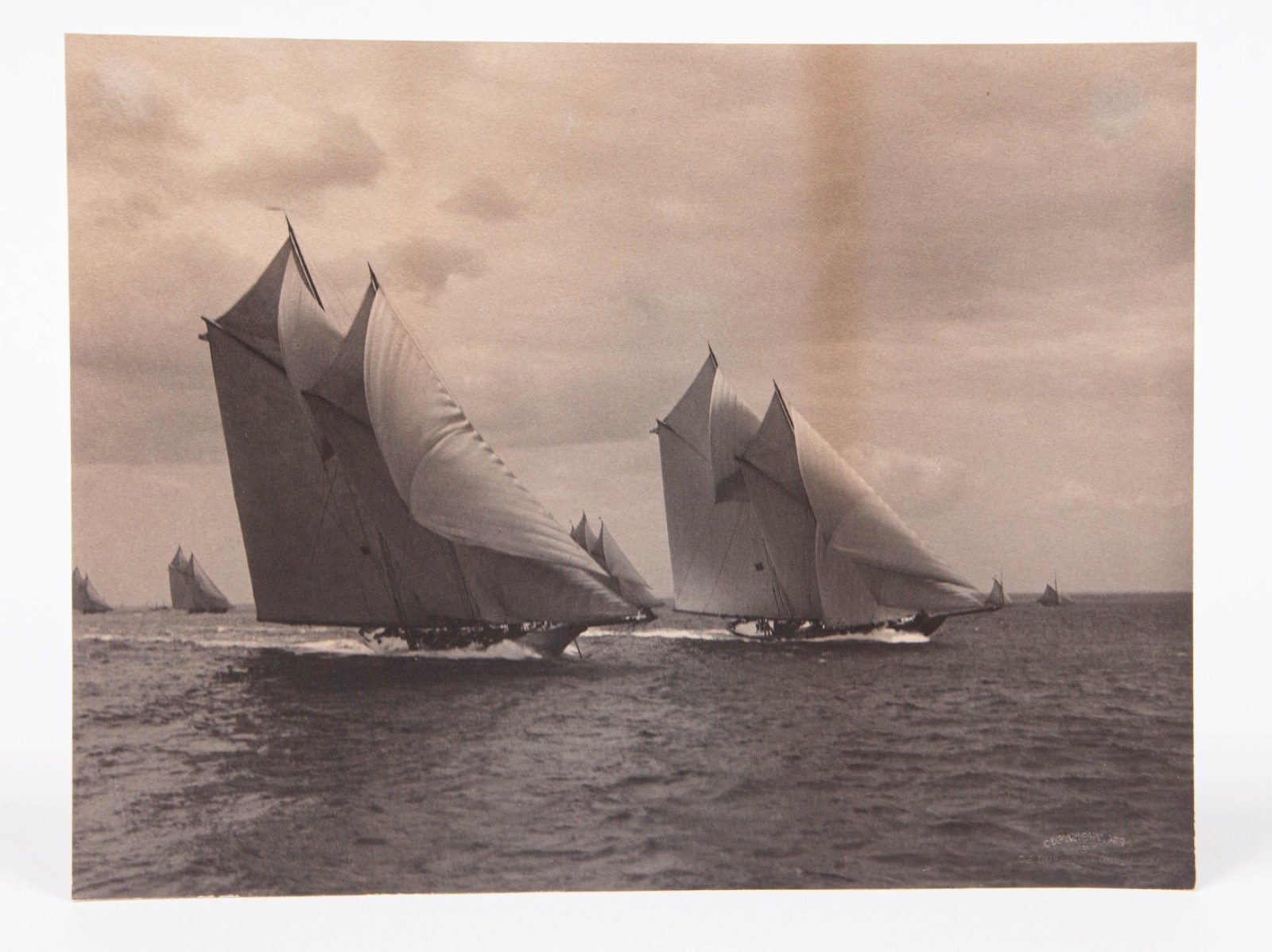 1898 Charles E. BOLLES 1847-1914 B&W Photograph, Sail Boats Racing America Cup ?