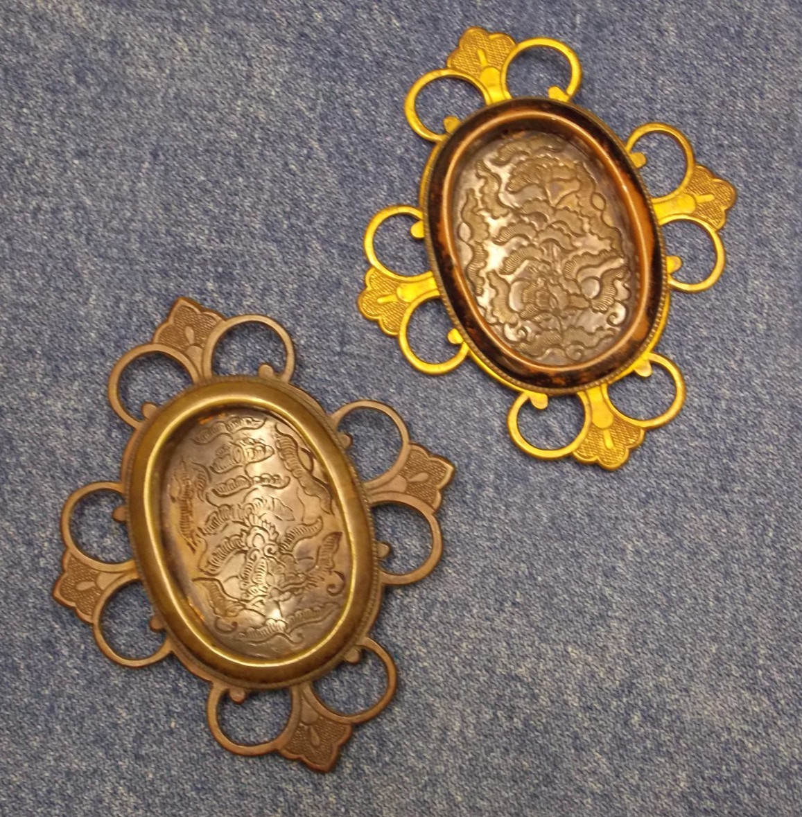 Japanese Hikite Door Handles Set for Sliding Doors Antique Original x2