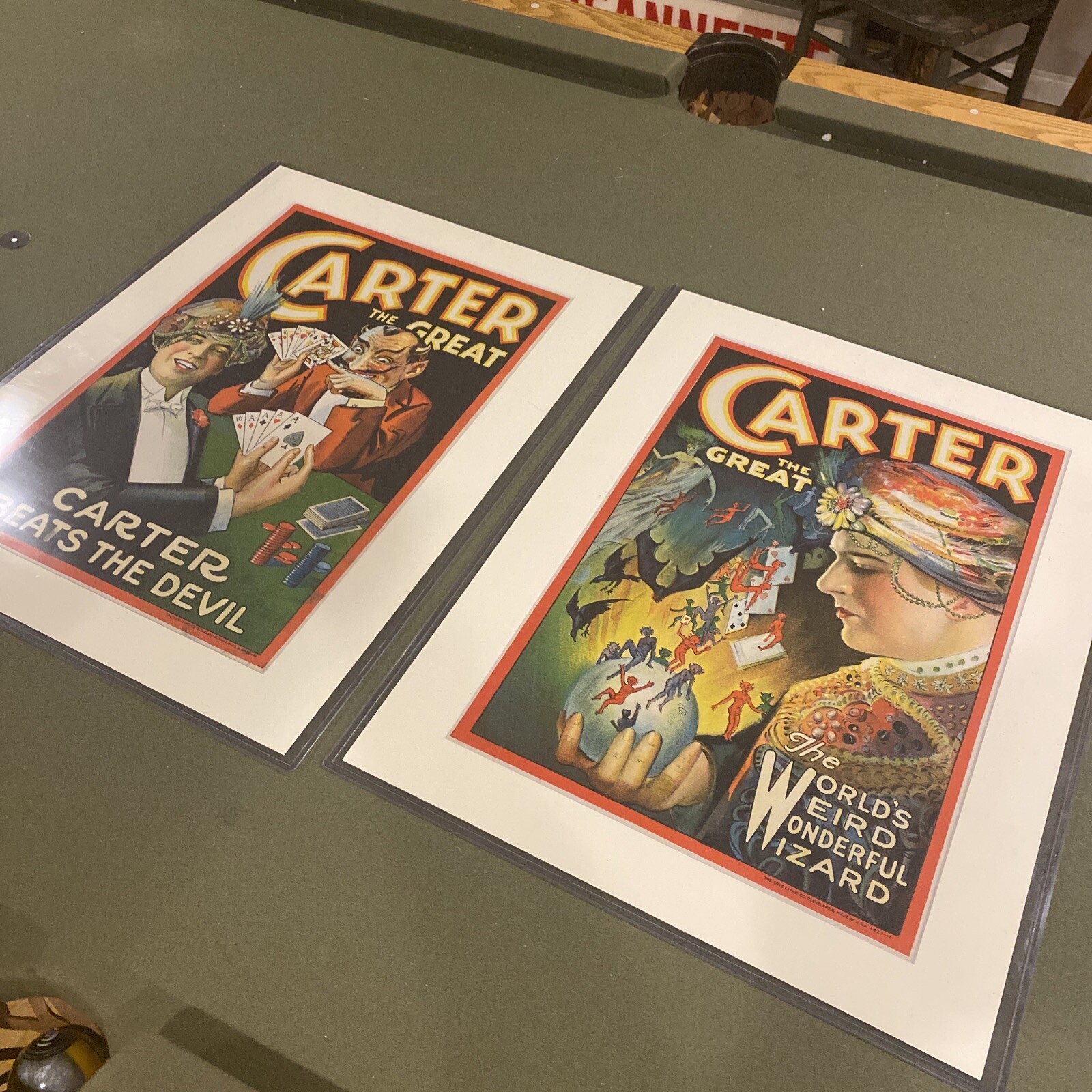 1920s lithgraph prints. carter beats the devil & worlds weird Wonderful Wizard