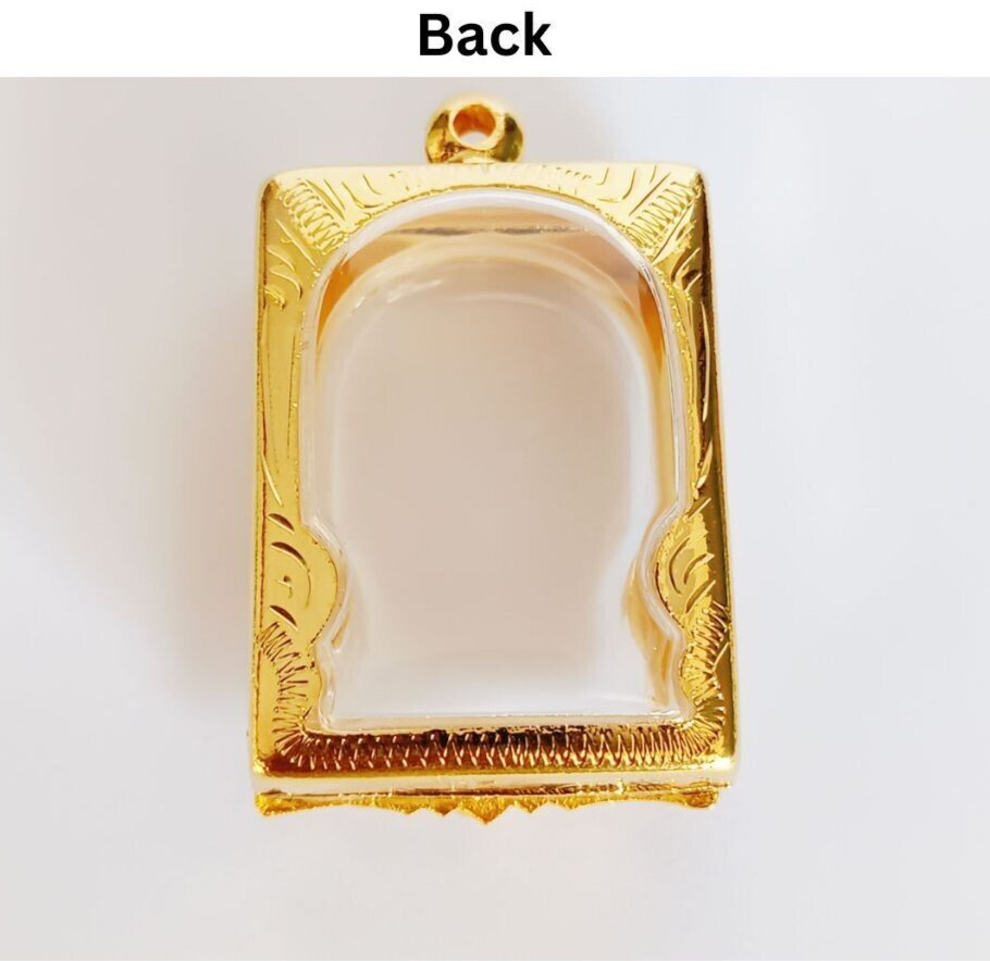 PHRA SOMDEJ Empty Case Fram Micron gold frame Thai Buddha Amulet Pendant #377
