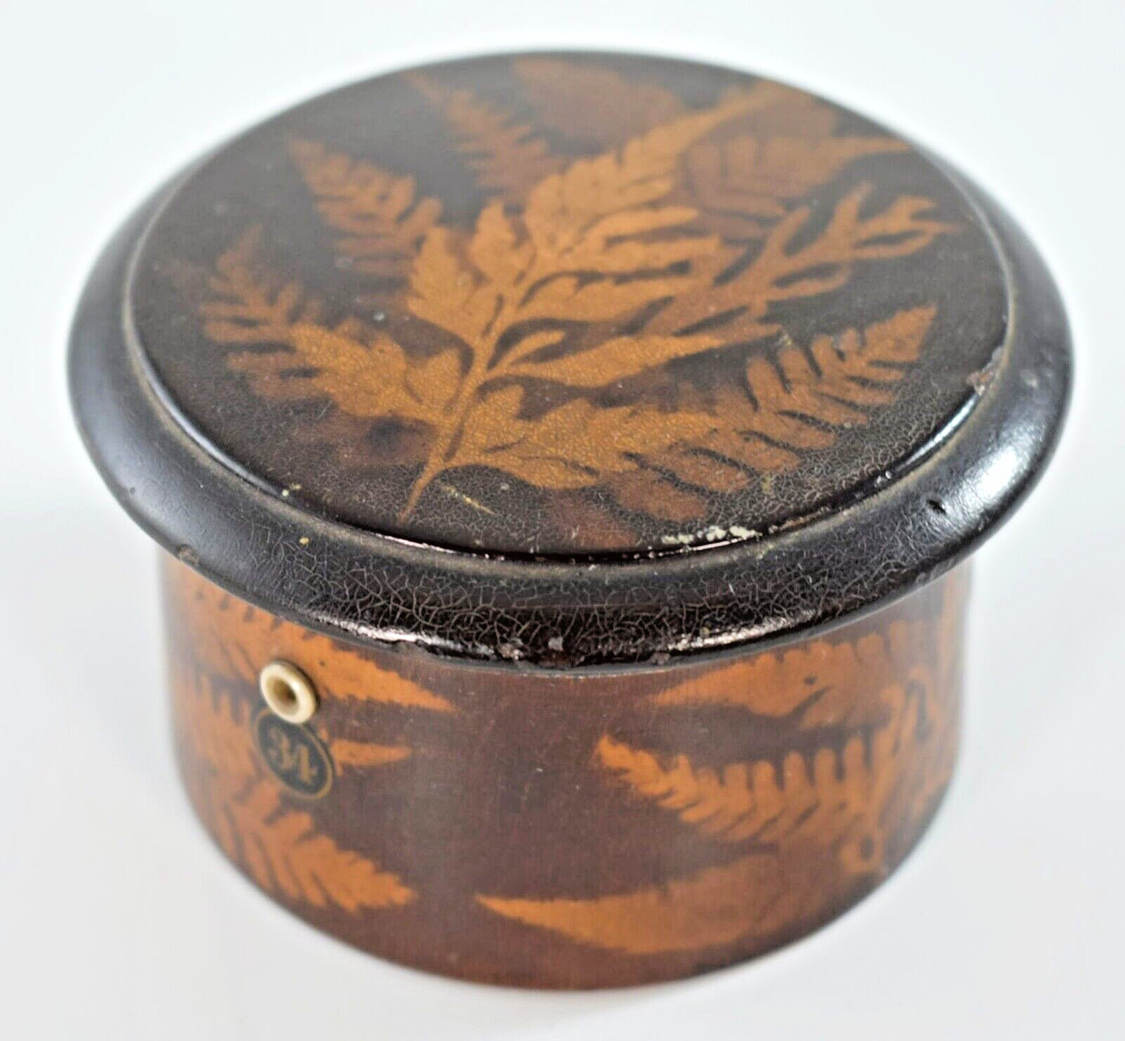 ANTIQUE SCOTTISH FERN WARE KERR’S 3 COTTON REEL DISPENSER STORAGE POT CASE c1880