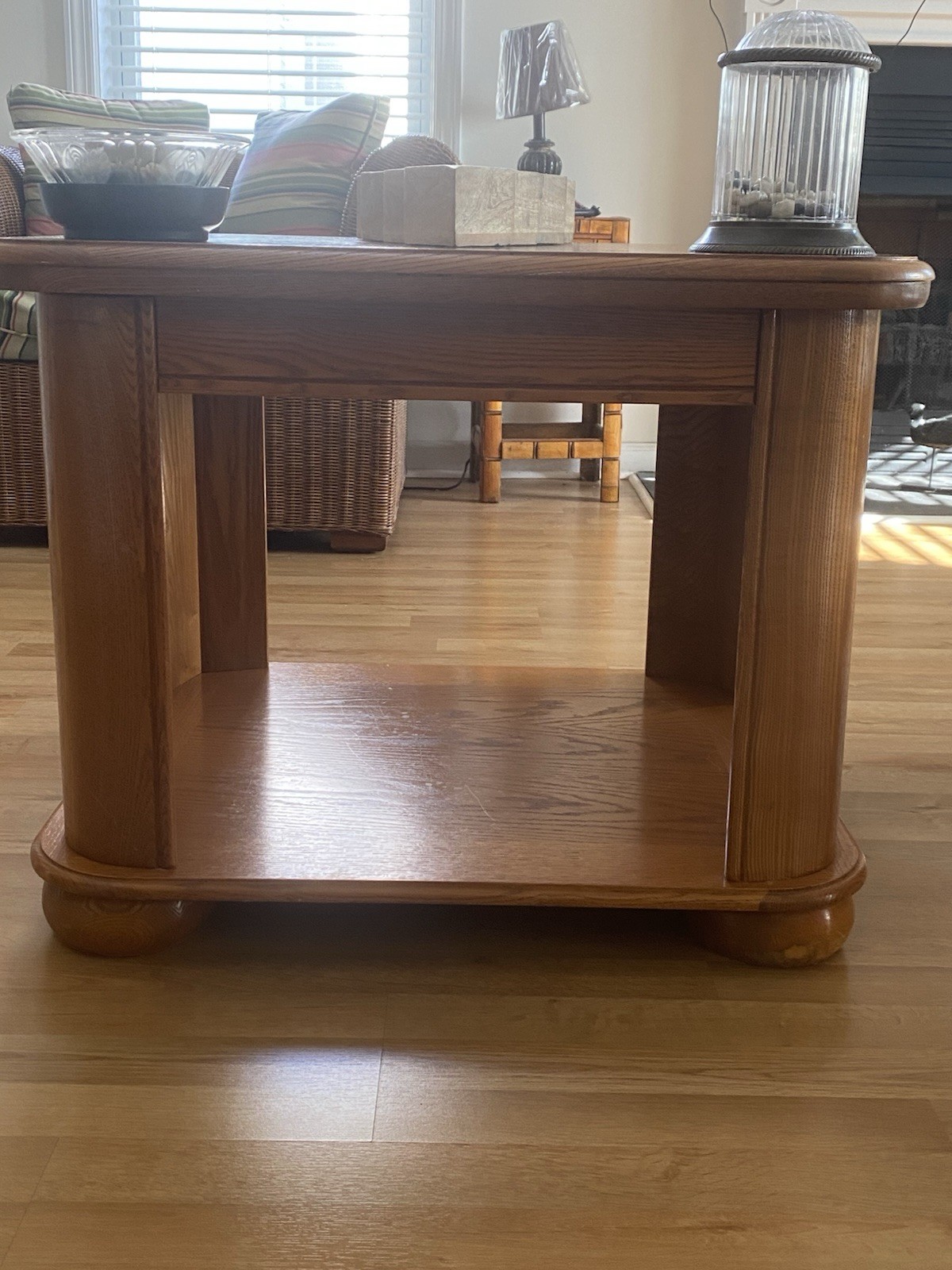 Solid Wood End Table Mid-Century Modern Furniture