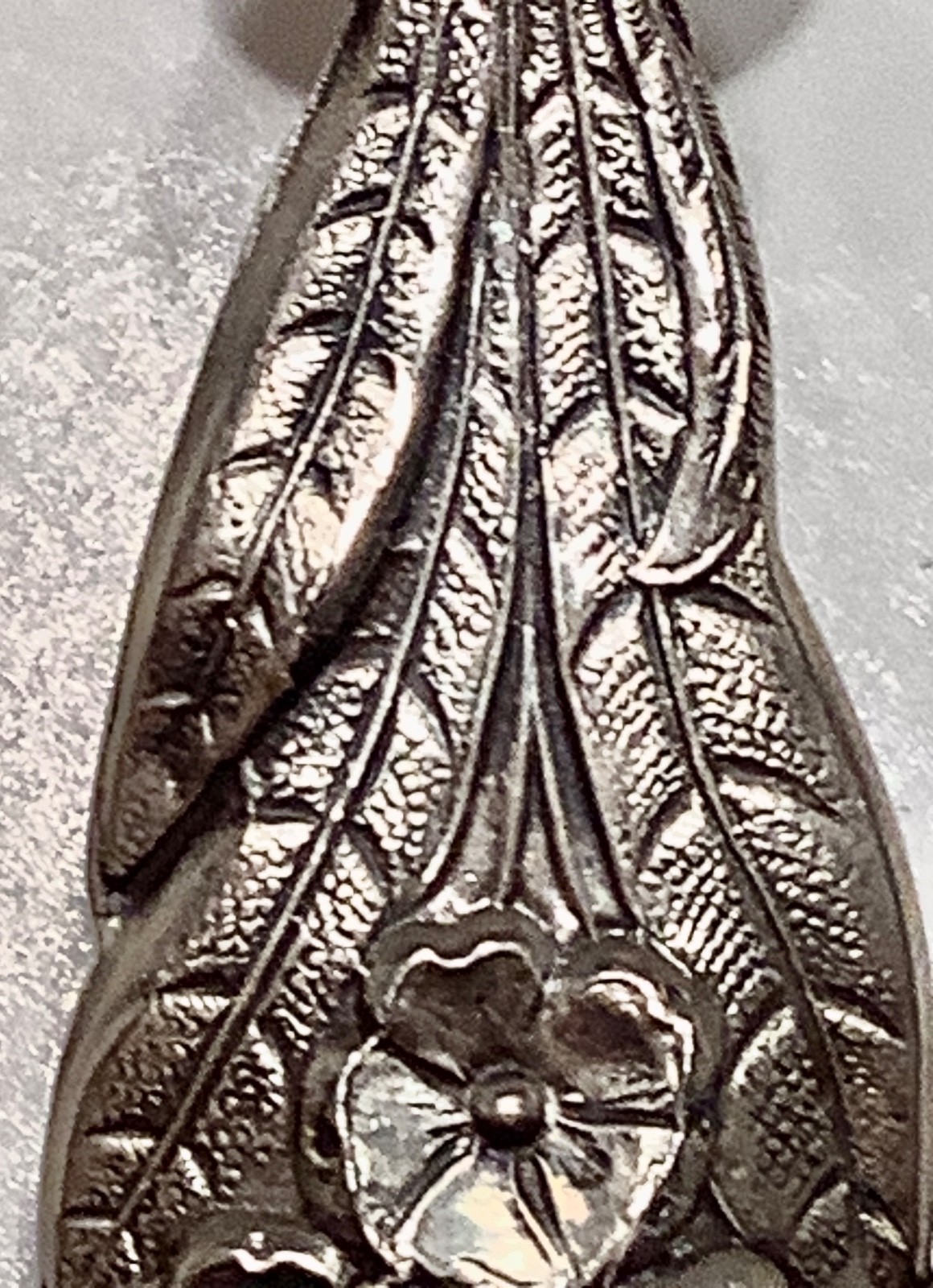 Reed & Barton Harlequin Sterling Forget-Me-Not Lemon Fork Vintage Discontinued