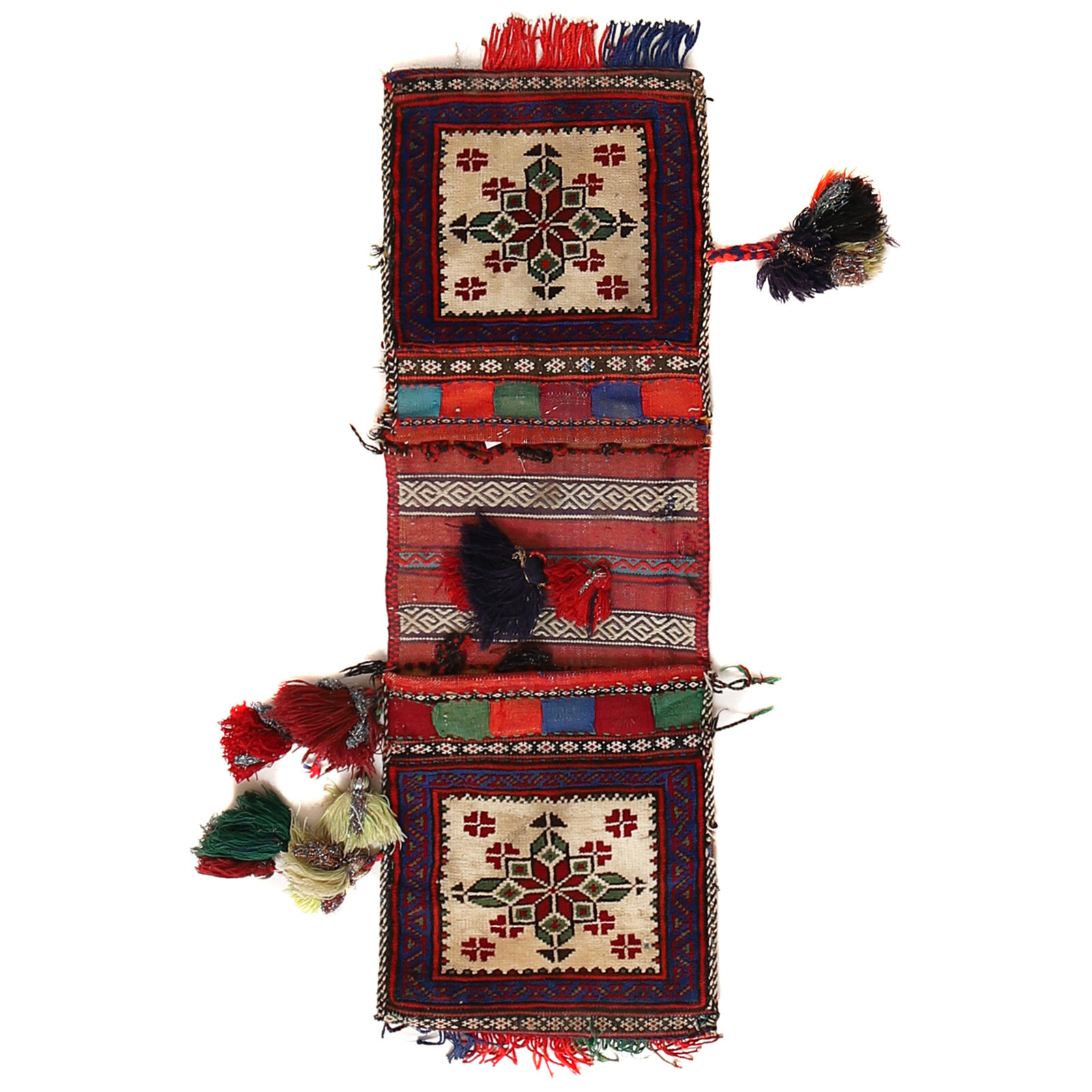 Antique HandmadeTraditional Home Decor Saddle Bag Wool Rug 0’9 x 2’8 ft – R21678