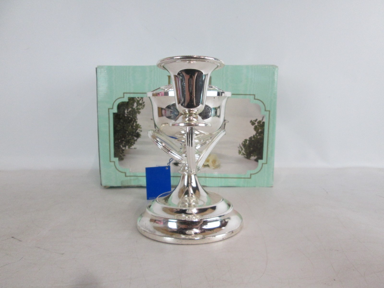 Vintage The Imperial Collection Silverplated Floral Candelabra Boxed