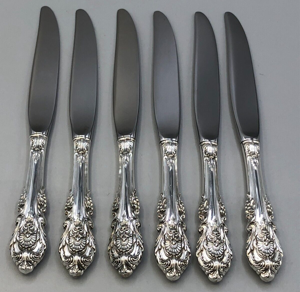 Sir Christopher by Wallace Sterling set of 6 Breakfast or Dessert Knives 7 1/8″