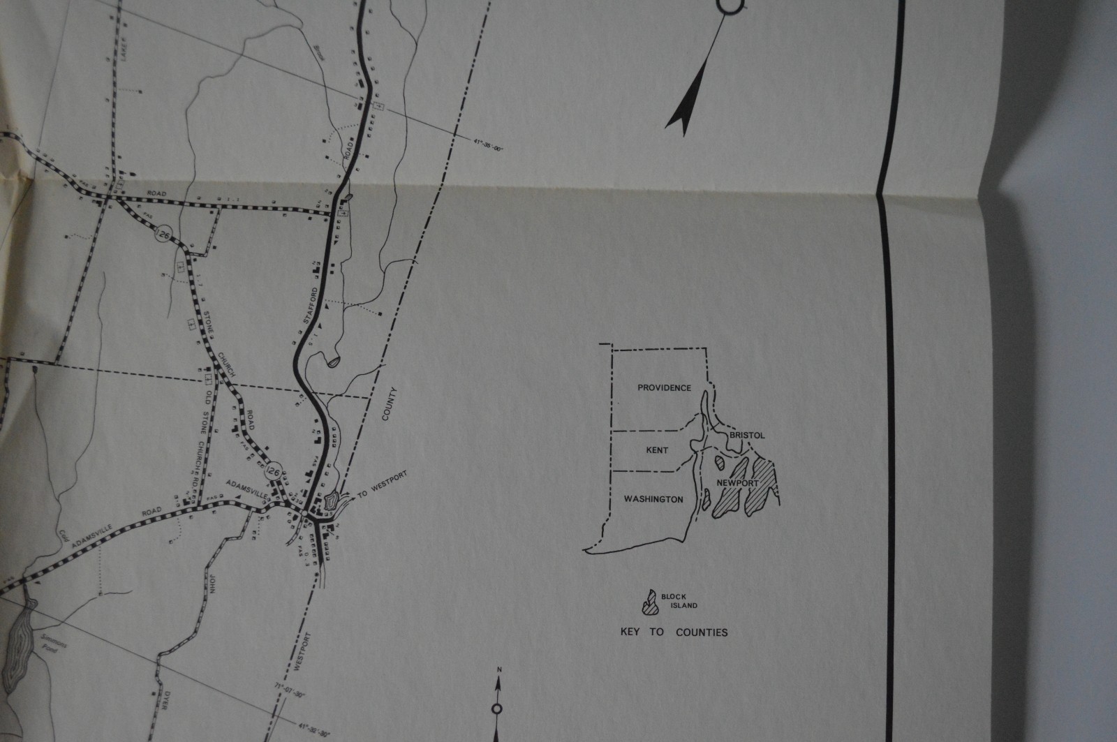 General Highway Map Newport County Rhode Island Tiverton Little Compton 1954