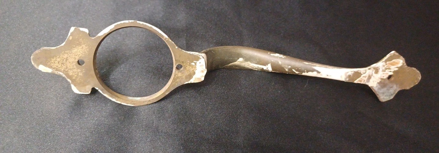 Vintage Cylinder Insert Brass Door Pull Handle Mid Century Tradiional Victorian