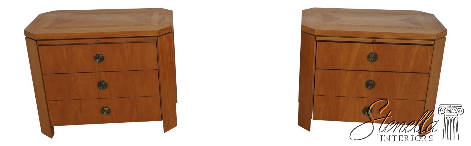 72117: Pair Of BAKER Charles Pfister Primavera 2 Drawer Nightstands