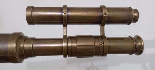 Solid Brass Antique Marine Maritime New Telescope With Wooden 39 Inches Tripod